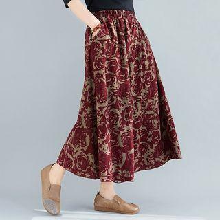 Print Semi Skirt As Shown In Figure - F