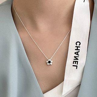 Flower Necklace 1 Pc - Flower Necklace - Black - One Size