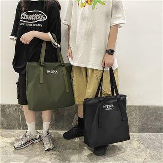 Plain Lettering Shoulder Bag
