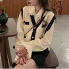 Lace Shirt / Two-tone Vest