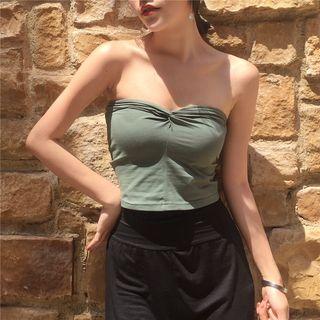Set: Strapless Top + Wide Leg Pants
