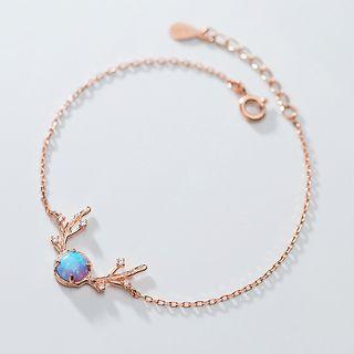 925 Sterling Silver Bead Deer Bracelet