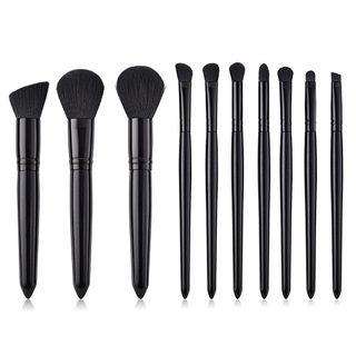 Set Of 10: Makeup Brush Set Of 10 - T-10132 - Black - One Size