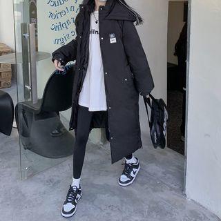 Long-sleeve Applique Long Padded Jacket