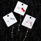 Bow Faux Pearl Non-matching Earring