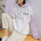 Grape Print Hoodie Violet - One Size