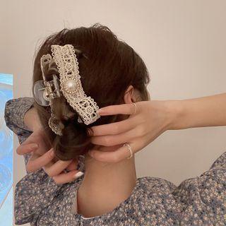 Faux Pearl Lace Hair Claw