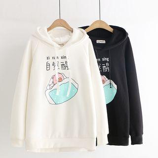 Cartoon Printed Drawstring Hoodie