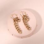 Metal Chained Dangle Earring Gold - One Size