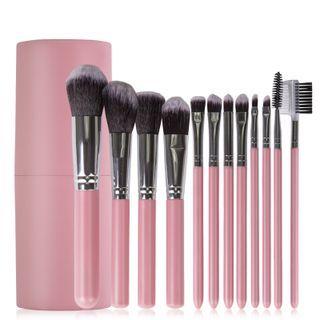 Set Of 12: Makeup Brush + Case