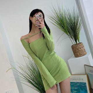 Set: Strap-detail Bolero + Mini Tube Dress