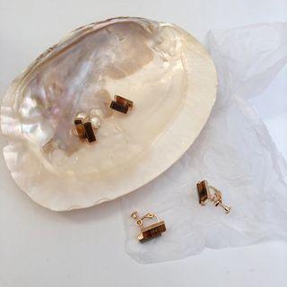 Rectangle Stud Earring / Rectangle Clip-on Earring