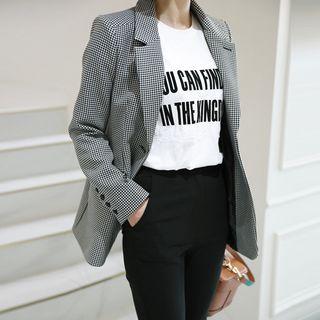 Slim-fit Houndstooth Blazer