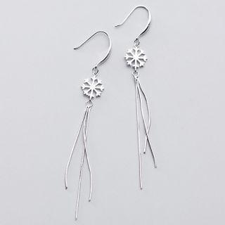 925 Sterling Silver Fringe Earring 1 Pair - Silver - One Size