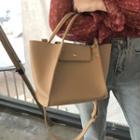 Trapezoid Tote Bag With Shoulder Strap