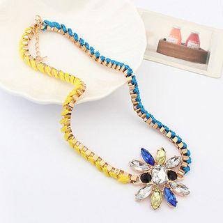 Gemstone Color Block Necklace