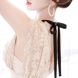Tie-back Sleeveless A-line Minidress