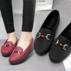 Faux Leather Moccasin Shoes