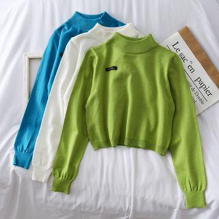 Cropped Mock-neck Sweater