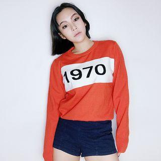 Number Print Sweater