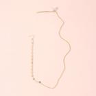 Faux Pearl Alloy Star Hair Pin Earring 1 Pc - Gold - One Size