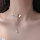 Butterfly Sterling Silver Necklace 925 Silver - Silver - One Size