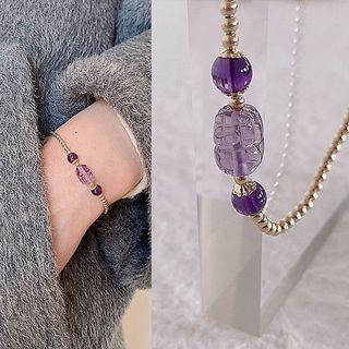 Crystal Pendant Alloy Necklace