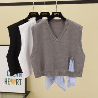 Plain Cropped Knit Vest