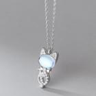 Cat Necklace S925 Silver Necklace - Silver - One Size