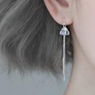 925 Sterling Silver Flower Fringed Earring 1 Pair - 925 Silver - As Shown In Figure - One Size