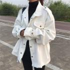 Buttoned Pocket Jacket White - One Size