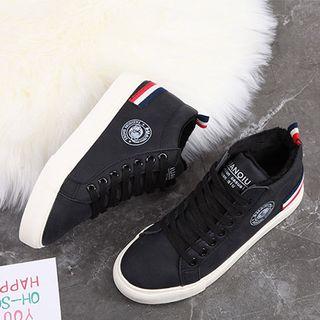 Ribbon Trim High Top Sneakers