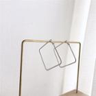 Square Stud Earring Silver - One Size
