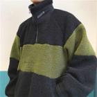 Fleece Mock-neck Sweatshirt
