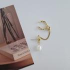 Faux Pearl Chain Ear Stud