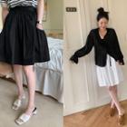 Gathered A-line Skirt