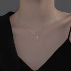 925 Sterling Silver Cross Necklace Necklace - Silver - One Size