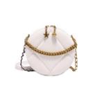 Faux-leather Chain-strap Round Cross Bag