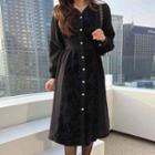 Lace-panel Coatdress