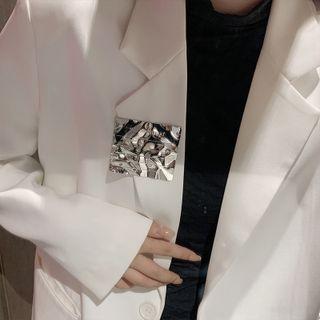 Shirred Alloy Brooch