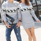 Nordic Print Couple Knit Sweater / Sweater Dress