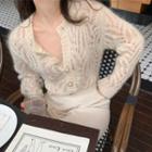 Perforated Cardigan Off-white - One Size