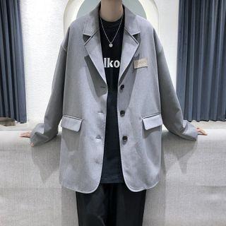 Couple Matching Patched Blazer