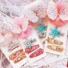 Set: Lace Butterfly / Snowflake / Sequined Hair Clip (assorted Designs)