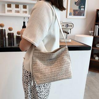 Tweed Zip Shoulder Bag