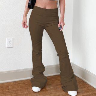 Plain Skinny Boot Cut Pants