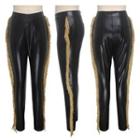 Fringed Faux Leather Pants