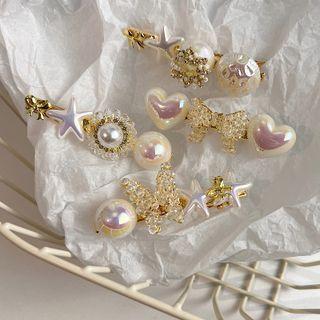 Heart Faux Pearl Faux Crystal Hair Clip (various Designs)