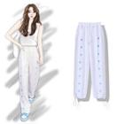 Heart Sweatpants White - One Size