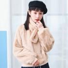 Furry Pullover With Scarf